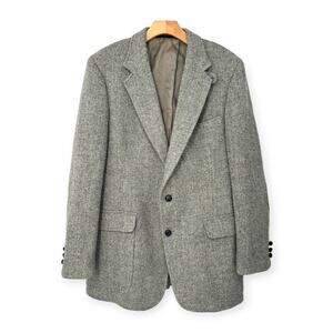 Brussels Beverly Hills | L-43 | Pure New Wool Herringbone Single-Breasted Blazer